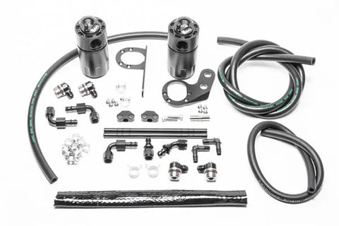Radium Engineering Dual PCV/CCV Fluid Lock Catch Can Kit (Civic Type-R FK8 17-21/FL5 22+) — fits Honda Civic Type