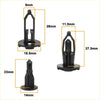 Black plastic automotive trim fasteners in three sizes for car door fender clips 9mm rivets for toyota