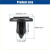Black plastic front fender retainer clip with flat top tapered body and pointed tip for 4wd ute offroad use