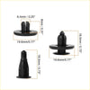 Black plastic front guard liner push type clips with circular base and pointed prongs for toyota scion 2004-2016