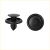 Black plastic front guard liner push type clip with circular head and tapered pin for toyota scion 2004-2016