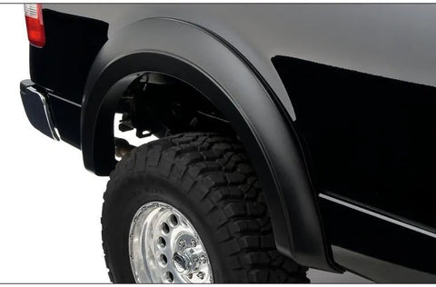 Bushwacker Rear Styleside Extend-A-Fender Style Flares 2pc 66.0/78.0/96.0in Bed - Black (F-150 04-08) — fits Ford F...