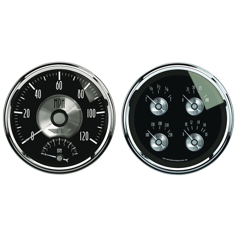 AutoMeter Black Diamond Quad Gauge And Tach/Speedo AU2005
