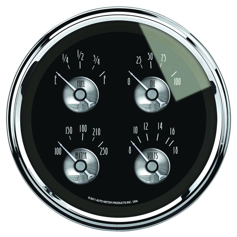 AutoMeter Black Diamond 5in Quad Gauge AU2011