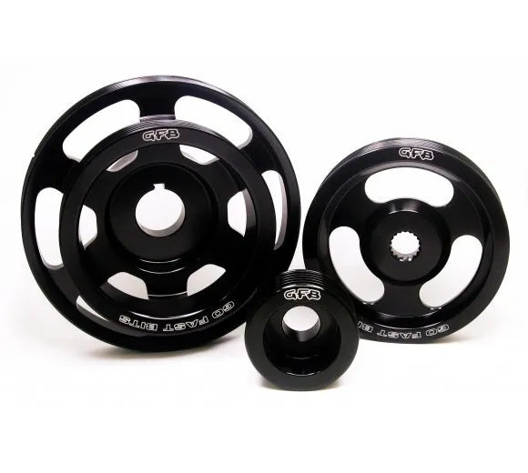 Go Fast Bits Lightened Pulley Kit - 3 piece (WRX 08-14/STi 08-20/LGT 04-09/FXT 08-12) — fits Subaru Liberty Wagon G...