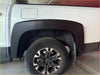 Black plastic smooth style fender flare on white 2025+ byd shark pickup truck for a clean look