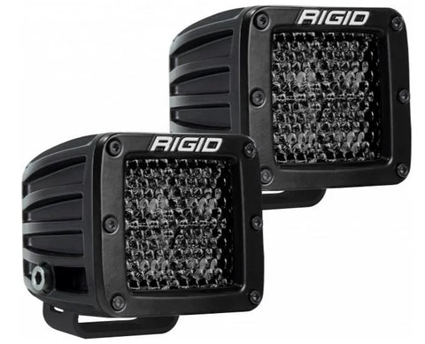Rigid Industries D-Series Pro Spot Diffused - Surface Mount - Midnight Edition - Pair