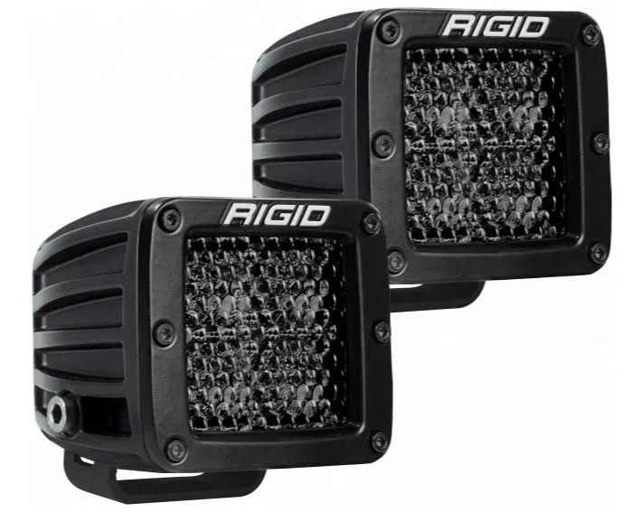Rigid Industries D-Series Pro Spot Diffused - Surface Mount - Midnight Edition - Pair