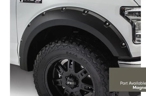 Bushwacker Styleside Pocket Style Flares 4pc 78.9/67.1/97.6in Bed - Magnetic (F-150 16-17) — fits Ford F-150