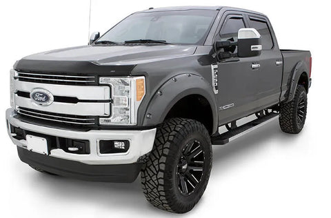 Bushwacker Pocket Style Flares 4pc - Ingot Silver (F-250 17-18)
