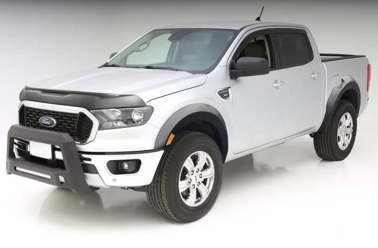 Bushwacker Extend-A-Fender Style Flares 4pc - Black (Ranger Supercrew 2019) — fits Ford Ranger