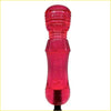 Transparent red plastic pepper grinder with textured grip and ridged top from 20cm dorifto crystal bubble gear knob