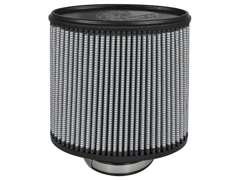 aFe Magnum Flow Pro Dry S Air Filter - 3.5" Flange, 7.5 x 5" Base, 7 x 3" Top, 7" Height