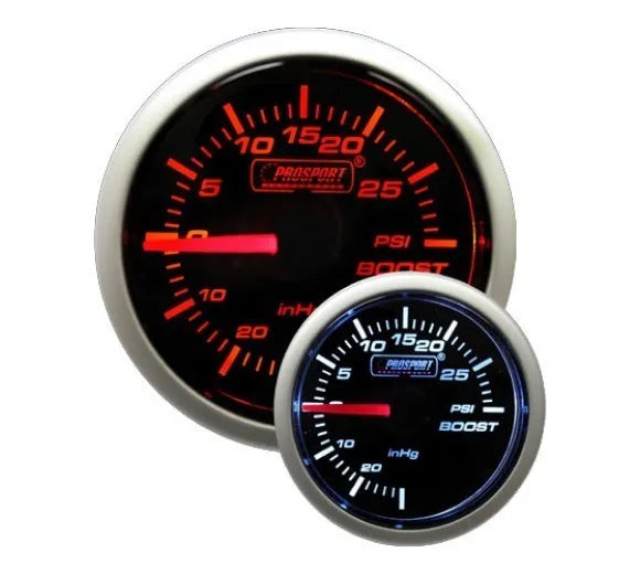 ProSport 52mm Electrical 'Performance' Boost Gauge - Amber/White