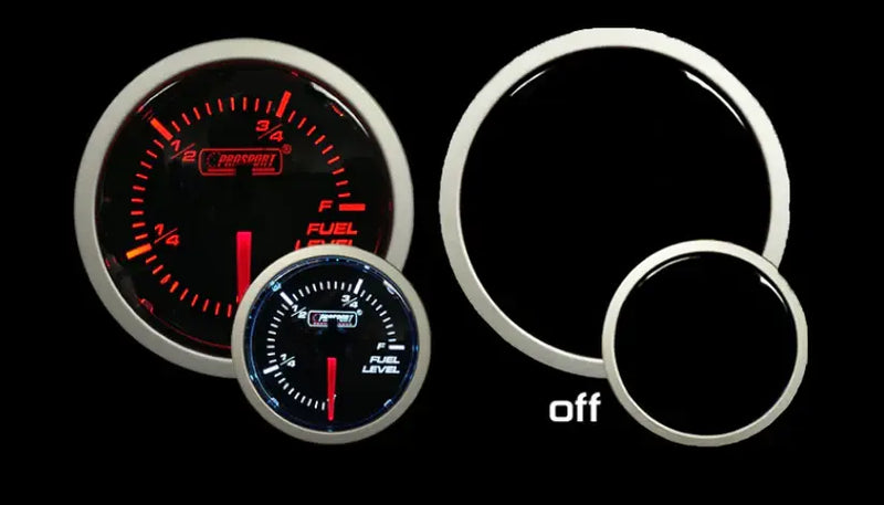 ProSport 52mm Electrical Fuel Level Gauge - Amber/White