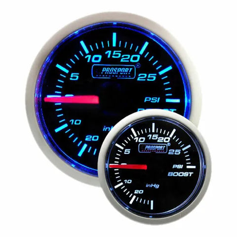 ProSport 52mm Mechanical 'Performance' Boost Gauge - Blue/White
