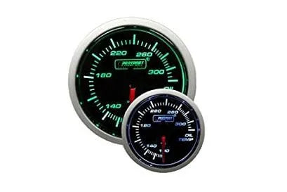 ProSport 52mm Oil Temperature Gauge - Green/White - Fahrenheit