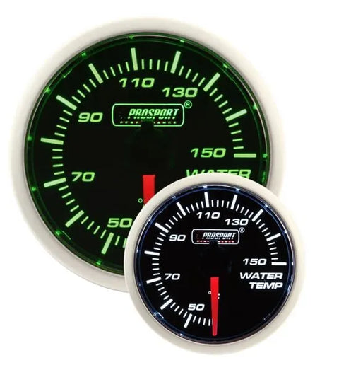 ProSport 52mm Water Temperature Gauge - Green/White - Fahrenheit
