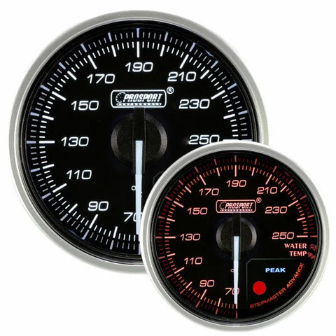 ProSport 52mm 'Supreme' Water Temperature Gauge - Amber/White - Fahrenheit