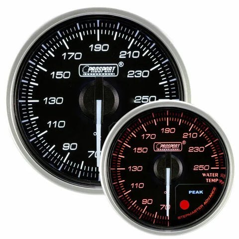 ProSport Supreme Series Clear Lens Amber/White Water Temp Gauge