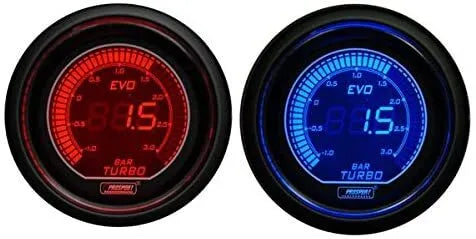 ProSport 52mm Electrical 'Evo' Boost Gauge - Bar Amber/Blue