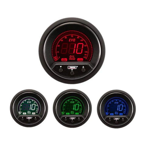 ProSport 52mm Electrical 'Premium Evo' Oil Pressure Gauge - Multi-Colour
