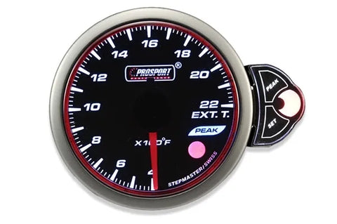 ProSport 52mm 'Halo' Exhaust Gas Temperature Gauge - Red/White/Blue - Fahrenheit