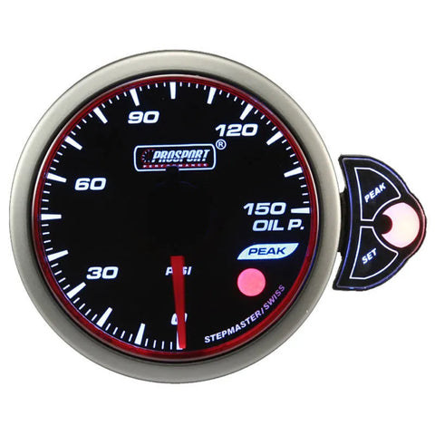 ProSport 52mm Electrical 'Halo' Oil Pressure Gauge - Red/White/Blue