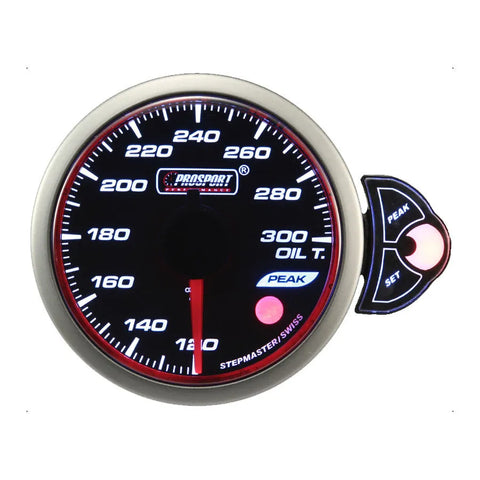 ProSport 52mm 'Halo' Oil Temperature Gauge - Red/White/Blue - Fahrenheit