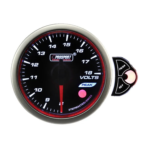 ProSport 52mm Electrical 'Halo' Volt Gauge - Amber/White/Blue