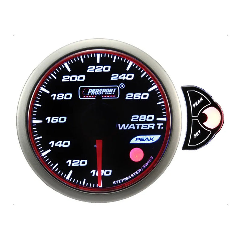 ProSport 52mm 'Halo' Water Temperature Gauge - Red/White/Blue - Fahrenheit