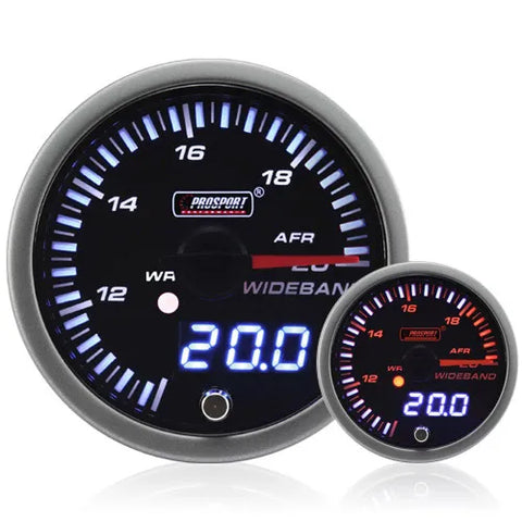 ProSport 52mm Electrical 'JDM' Dual Display Wideband Air Fuel Kit - Amber/White/Blue