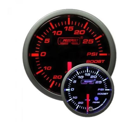 ProSport 52mm Electrical 'Premium' Boost Gauge - Amber/White