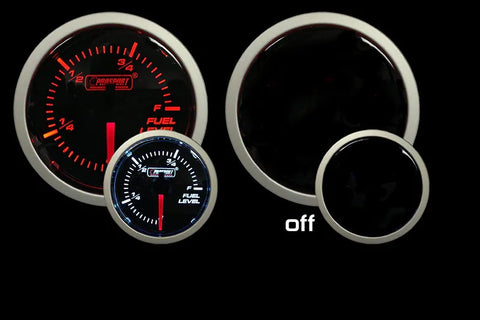 ProSport 52mm Electrical 'Premium' Fuel Level Gauge - Amber/White