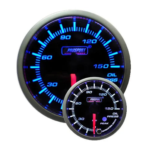 ProSport 52mm Electrical 'Premium' Oil Pressure Gauge - Blue/White