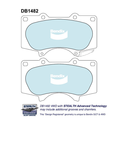Front Brake Pads — Disc Brake Pad Front Mitsubishi Pajero Toyota Prado/Hilux with VSC. 135 x 77 x 16mm Match Bottom of Pad