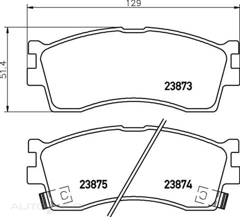 C-Plus Brake Pads Front Kia Carens Rio - MDB2050