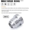 2x AN12 Male Aluminium Weld On JIC Bungs Fitting — image 2