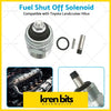 Silver metallic fuel cut off solenoid valve with black rubber seal for toyota landcruiser hilux 22390 6a511