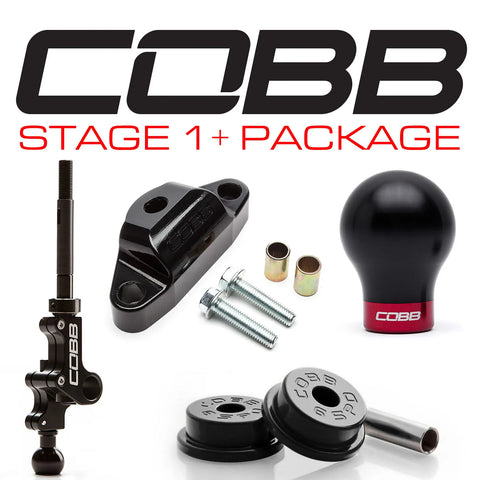 Cobb Tuning Stage 1+ Drivetrain Package Black Weighted Knob (Liberty STI BL/BP 04-09)