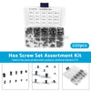 220Pcs Stainless Steel Allen Head Socket Set Grub Screws Assortment Kit — image 3