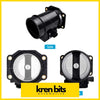 Black plastic afm air flow meter with mesh intake and mounting brackets for skyline r33 r34 rb25det