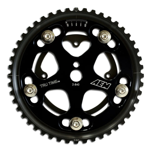AEM Tru-Time Adjustable Cam Gear. Black. — fits Mitsubishi Eclipse
