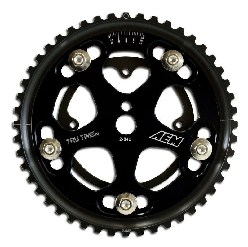 AEM Tru-Time Adjustable Cam Gear. Black. — fits Mitsubishi Eclipse