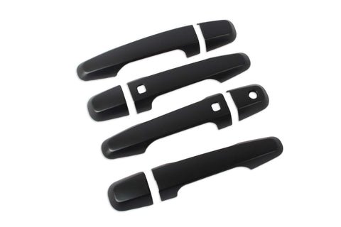 Black Keyless Entry Door Handle Covers for Mitsubishi Triton 2015-2023