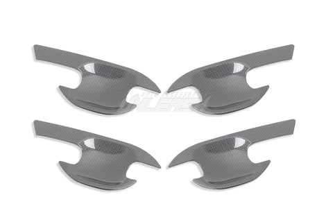Carbon Fiber Color Door Handle Bowl Insert Covers for Ford Ranger PX1 PX2 PX3 2011-2022