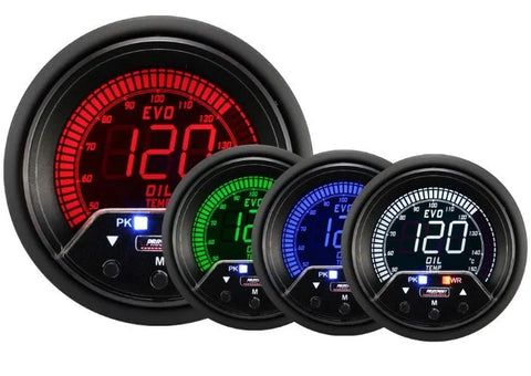 ProSport 60mm 'Premium Evo' Oil Temperature Gauge - Multi-Colour - Fahrenheit