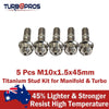 Manifold & Turbo 5 Pcs M10X1.5X45Mm Titanium Stud Kit