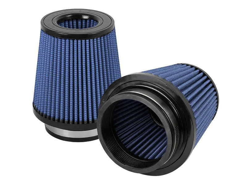 aFe Magnum Flow Pro 5R Air Filters - Pair - 4" Flange, 6" Base, 4.5" Top - Inv, 6" Height
