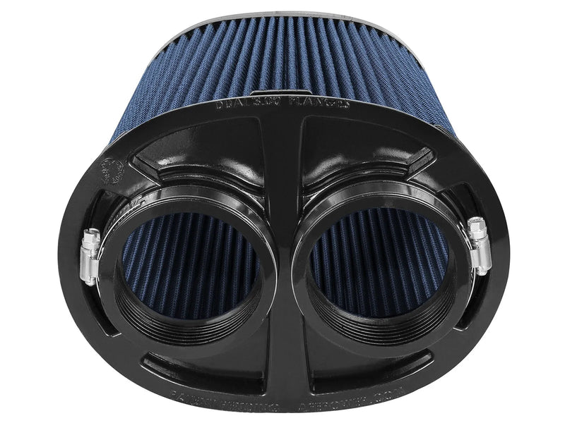 aFe Magnum Flow Pro 5R Air Filter - 3" Dual Flange, 8.25 x 6.25" Base, 7.25 x 5" Top, 9" Height